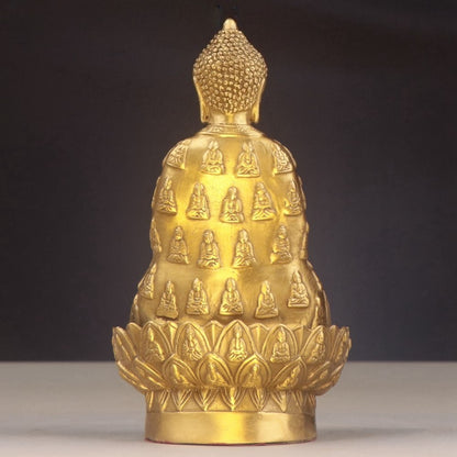 18cm 7" New Buddhism Brass Ten Thousand Buddha Tathagata Sakyamuni Buddha Statue