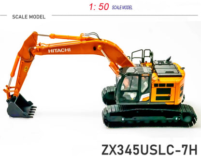 1:50 ZX345USLC-7H Excavator Construction Machine Equipment Diecast Model