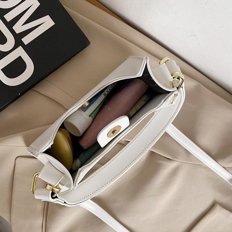 Small Solid Color Leather Shoulder Messenger Bags Crossbody Handbags Purses Tote