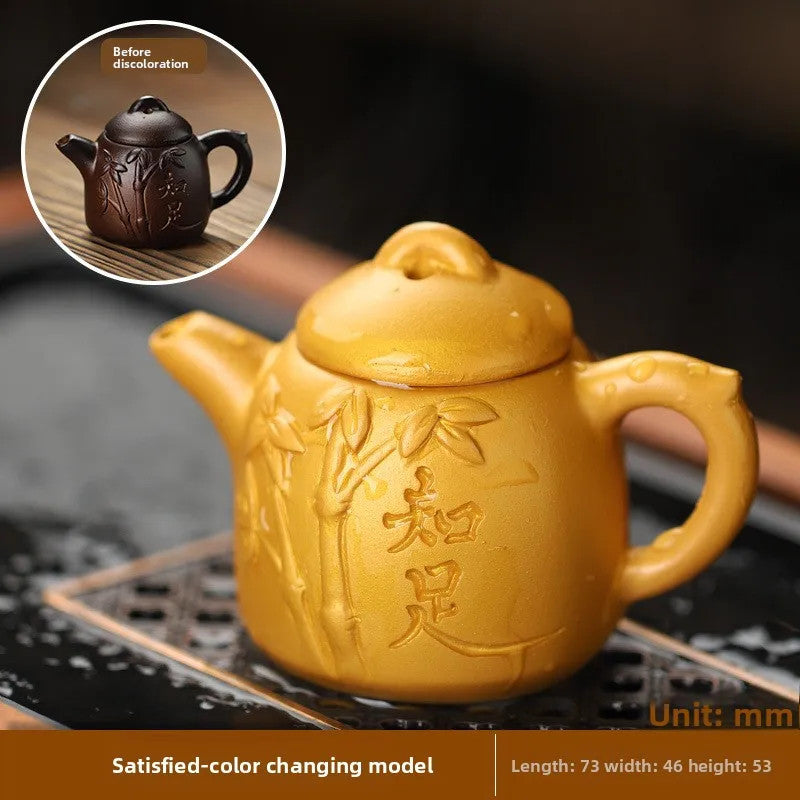 1Pc Exquisite Resin Color-changing Fingertip Teapot Handcarved Tea Pet Ornament
