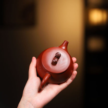 Dahongpao Clay Tea Pot Handmade Carved Yixing Zisha Master Pot 9 Infuser Holes