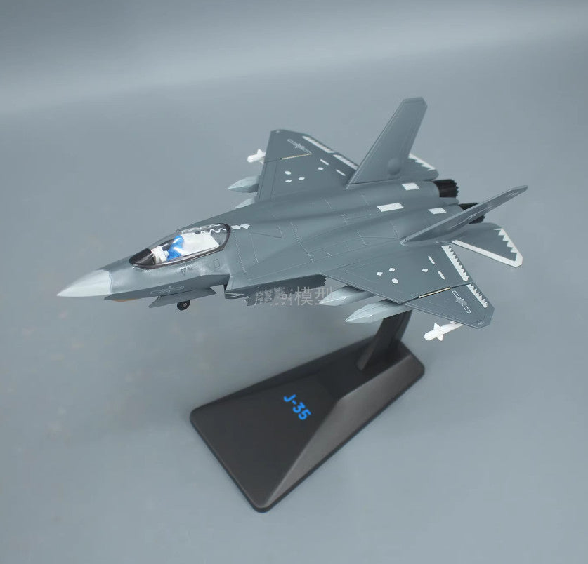 1:72 24CM J-35 STEATH CARRIER BASED Fighter Plane Diecast Aircraft Model