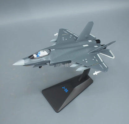 1:72 24CM J-35 STEATH CARRIER BASED Fighter Plane Diecast Aircraft Model