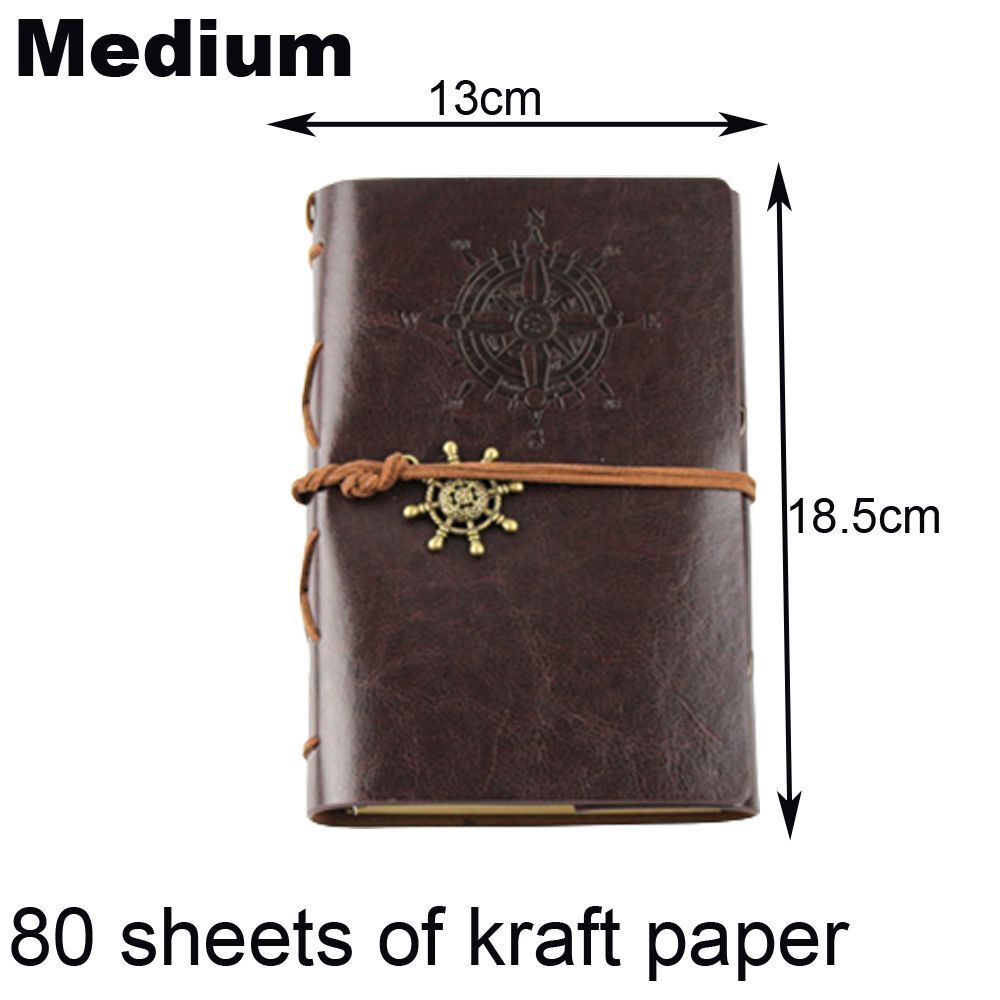 Photo Album 30 Sheet Vintage Leather Scrapbooking Book Refillable Page 21.5x17cm