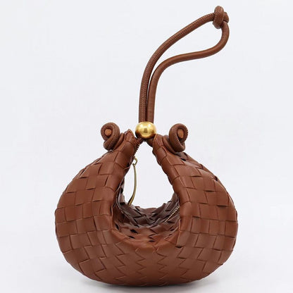 Hand-woven Cowhide Leather Handbag Soft Crisscross Purse 33*25*5 CM 29*25*10 CM