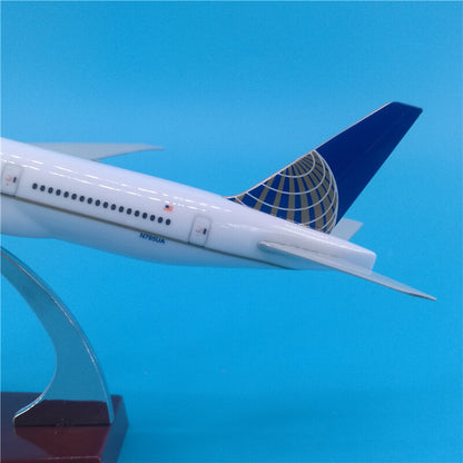 20cm UNITED AIRLINES BOEING 777 Passenger Aircraft Diecast Plane Airplane Model