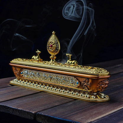 Tibetan Incense Burner Alloy Censer Containing Incense Sticks Holder Diffuser