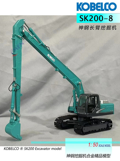 1:50 KOBELCO SK200-8 Extended Arm Excavator Construction Machine Diecast Model
