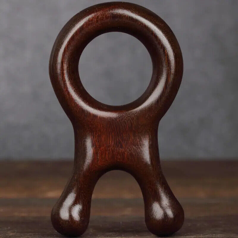 Ring Shape Natural Sandalwood Massage Comb Head Face Scalp Gua Sha Massage
