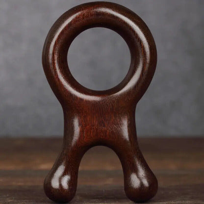 Ring Shape Natural Sandalwood Massage Comb Head Face Scalp Gua Sha Massage