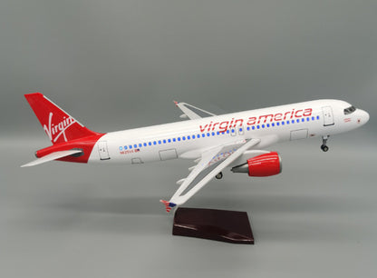1:80 47CM Virgin America AIRBUS A320neo Plane Landing Gear Resin Aircraft Model