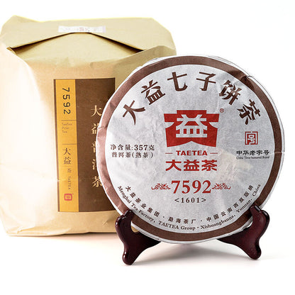 2016 Year TAETEA Puer 7592 Shu Puerh Tea Batch 1601 Dayi Ripe Puer Tea 357g