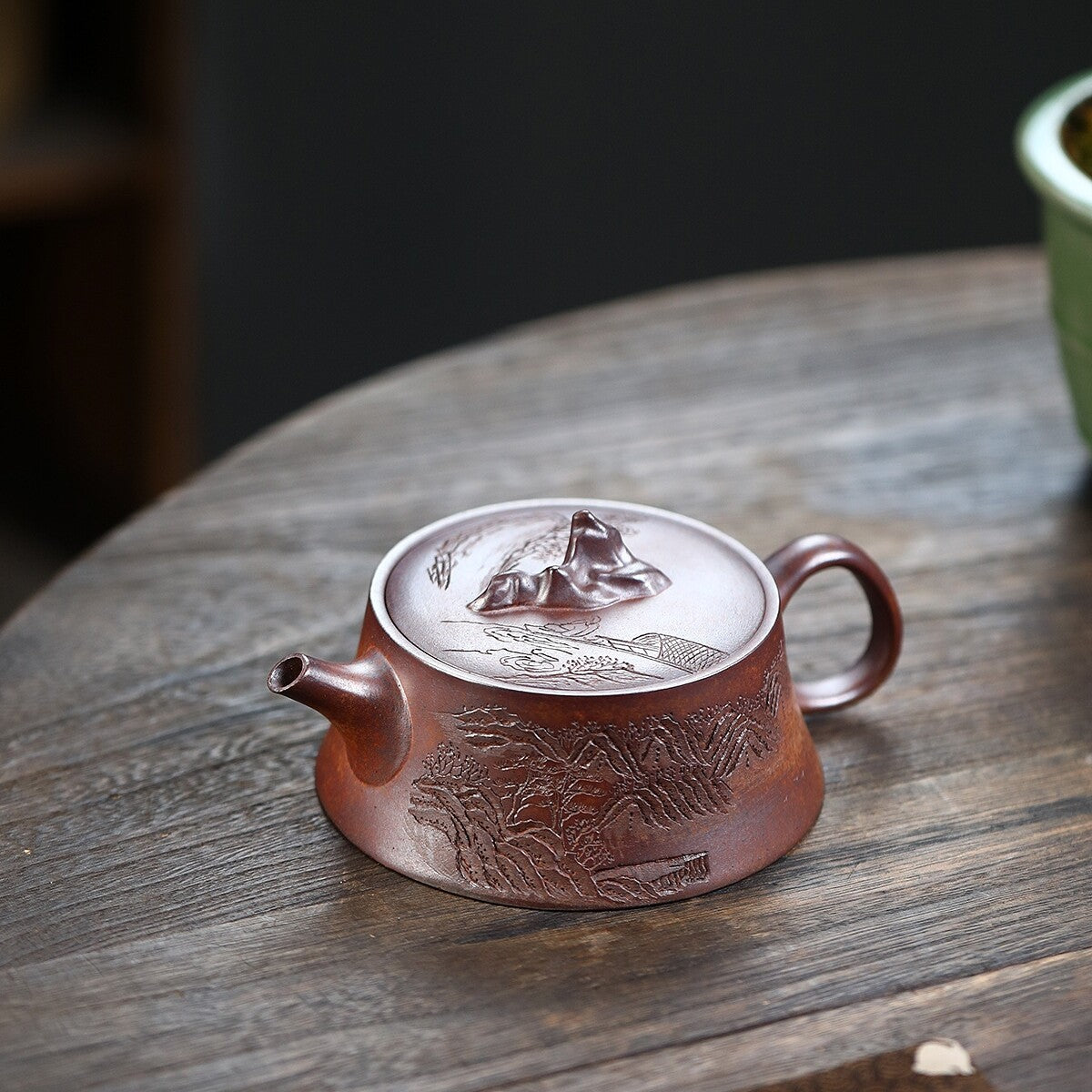 Handmade Carved Tea Pot China Chaoshao Master Pot 10 Infuser Holes Chinese Pot