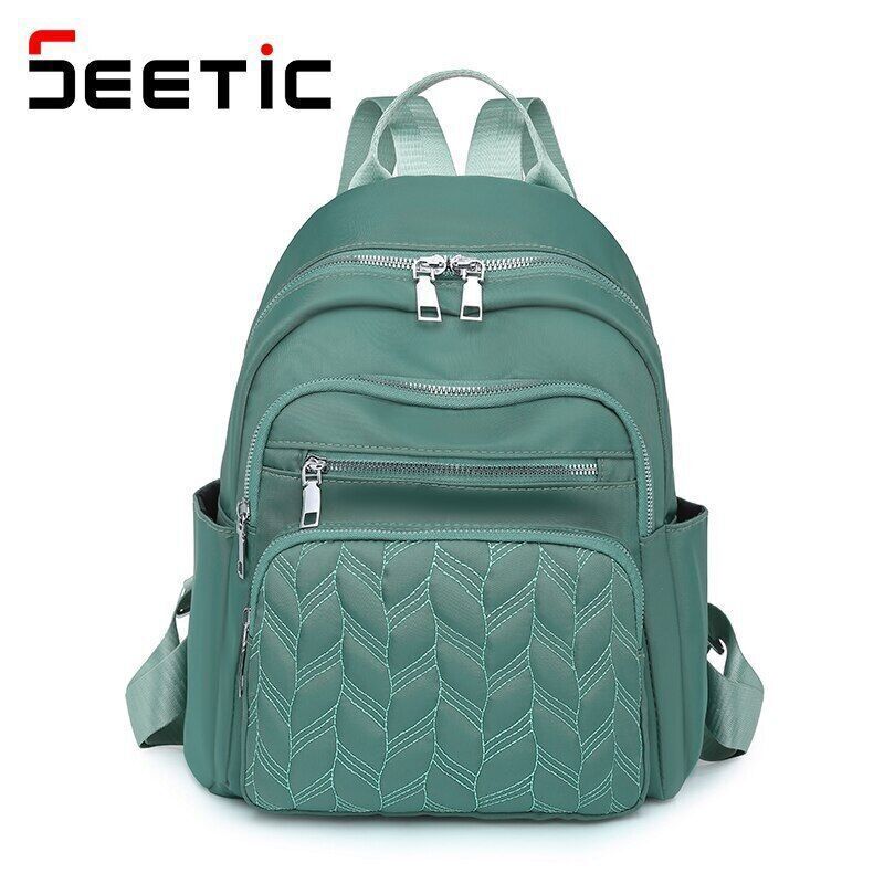 Oxford Backpack Women School Bag Ladies Travel Bag Pockets Backpack Female