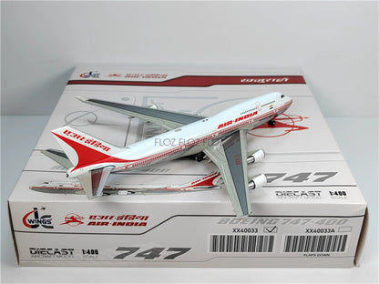 JC WINGS Air India for Boeing B747-400 VT-ESO 1:400 Aircraft Pre-built Model