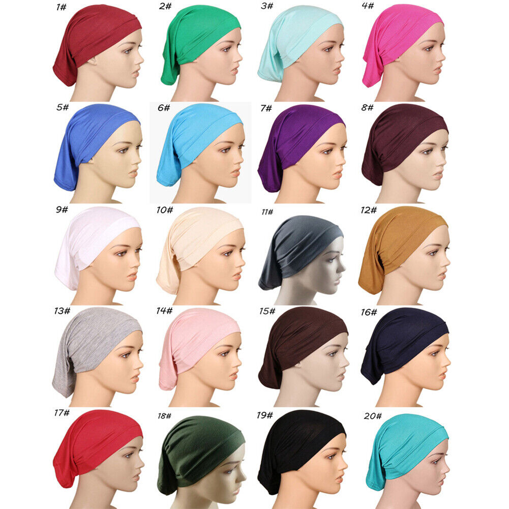 Muslim Head scarf Inner Hijab Caps Islamic Underscarf Ninja Scarf hat Unisex