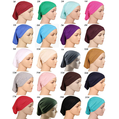 Muslim Head scarf Inner Hijab Caps Islamic Underscarf Ninja Scarf hat Unisex