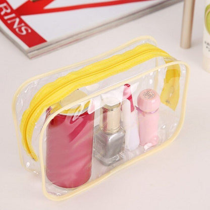 Plaid Makeup Cotton Linen Cosmetic Bag Zipper Pouch Storage Bags 21*17 CM Square