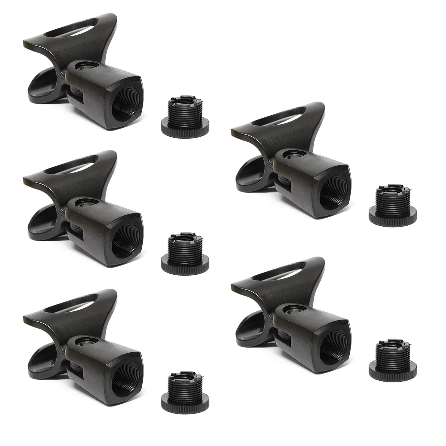5PCS Universal Microphone Clips Clamp Holder Kit For Wired / Wireless Mic Stand