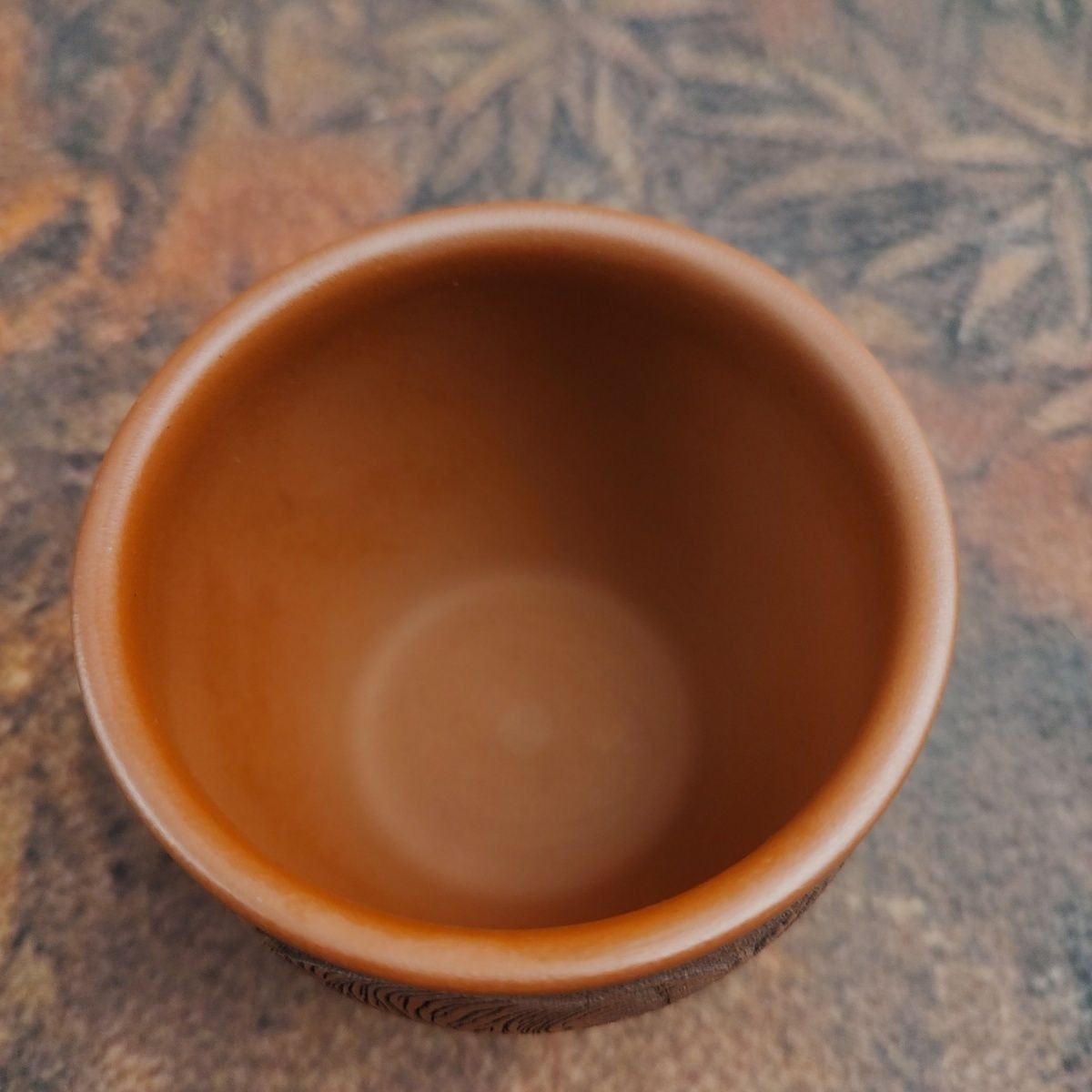 Yixing Zisha Zhuni Teacup 2.95in 150cc Hand Carved Five Tigers Relief