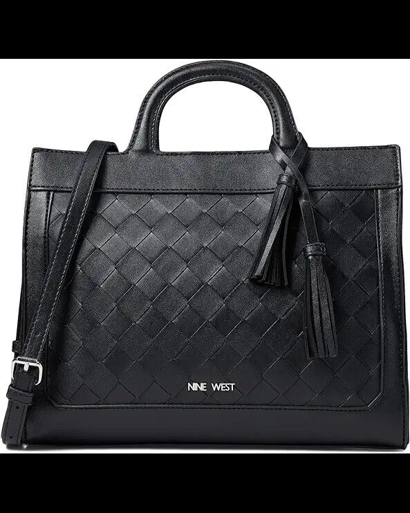 NEW! Nine West Ojai Carryall Satchel Black Women's Handbag Gift