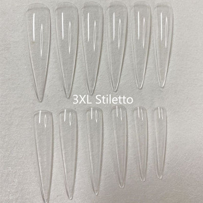 False Nail Tips 240Pcs XXL Square Full Covers Luxury Gel Press On Manicure Tools