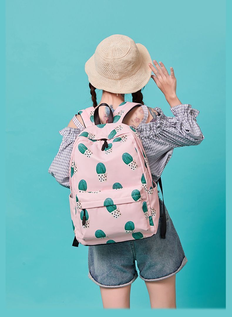 Waterproof Nylon Lightweight Backpack Women 16.5 inch School Student Book Bags
