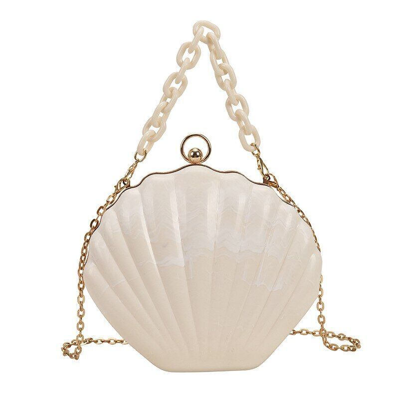 Chain Shell Bag Portable Small Bag Printed Shoulder Messenger Bag 20*6*17 CM 1PC