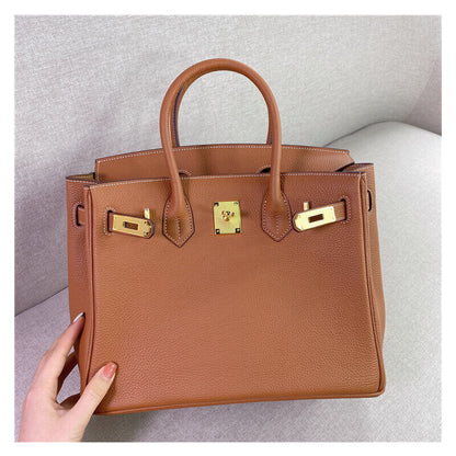 25/30cm Real Leather Flap Tote Shoulder bag Handbag Purse Fashion Briefcase