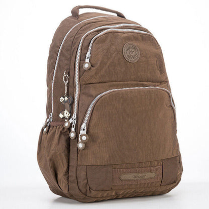 Nylon 18" Backpack Women's Large Capacity Travel Backpack Daypack School Bag