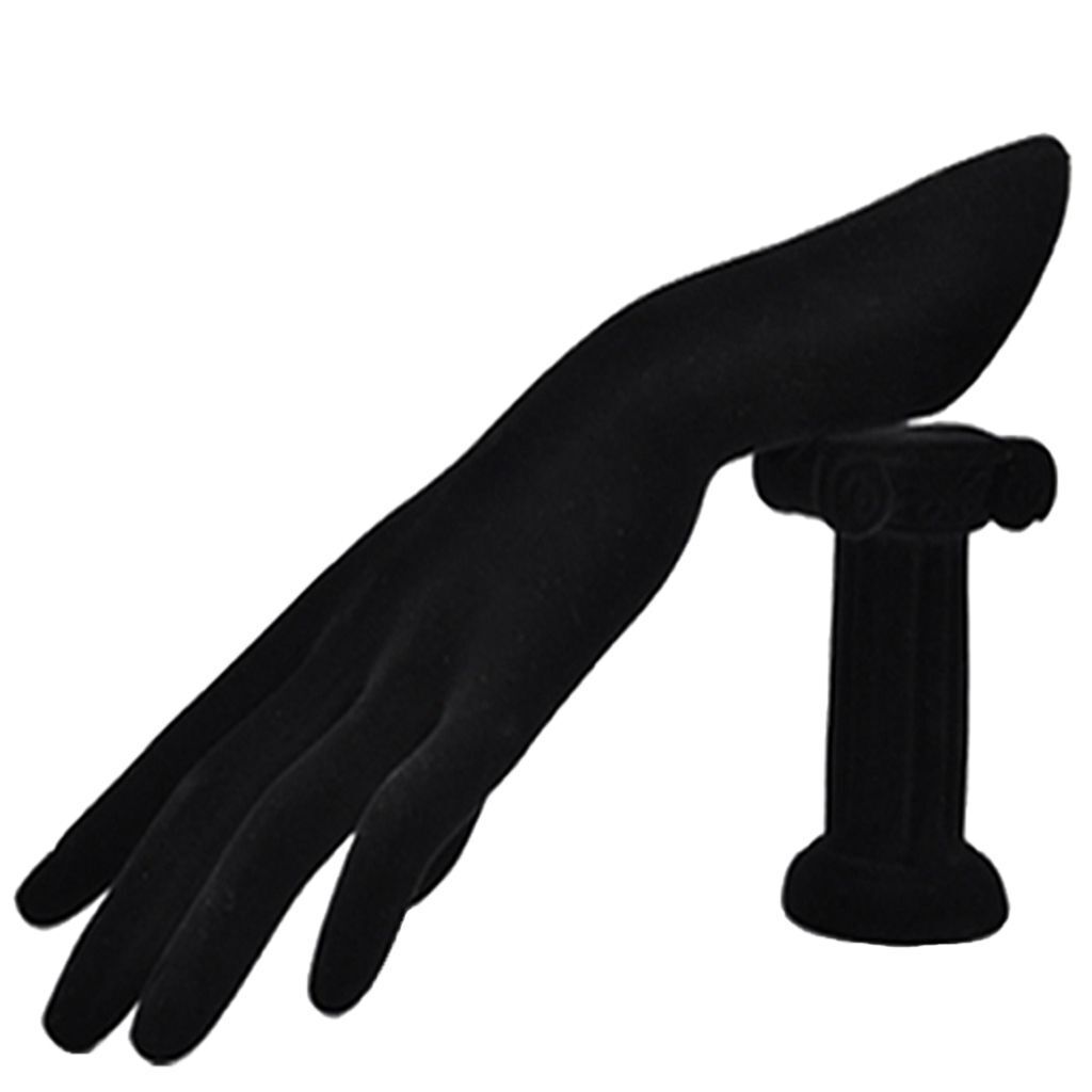 Hand Mannequin Form Resin Black Silver Jewelry Bracelet Ring Watch Display Stand
