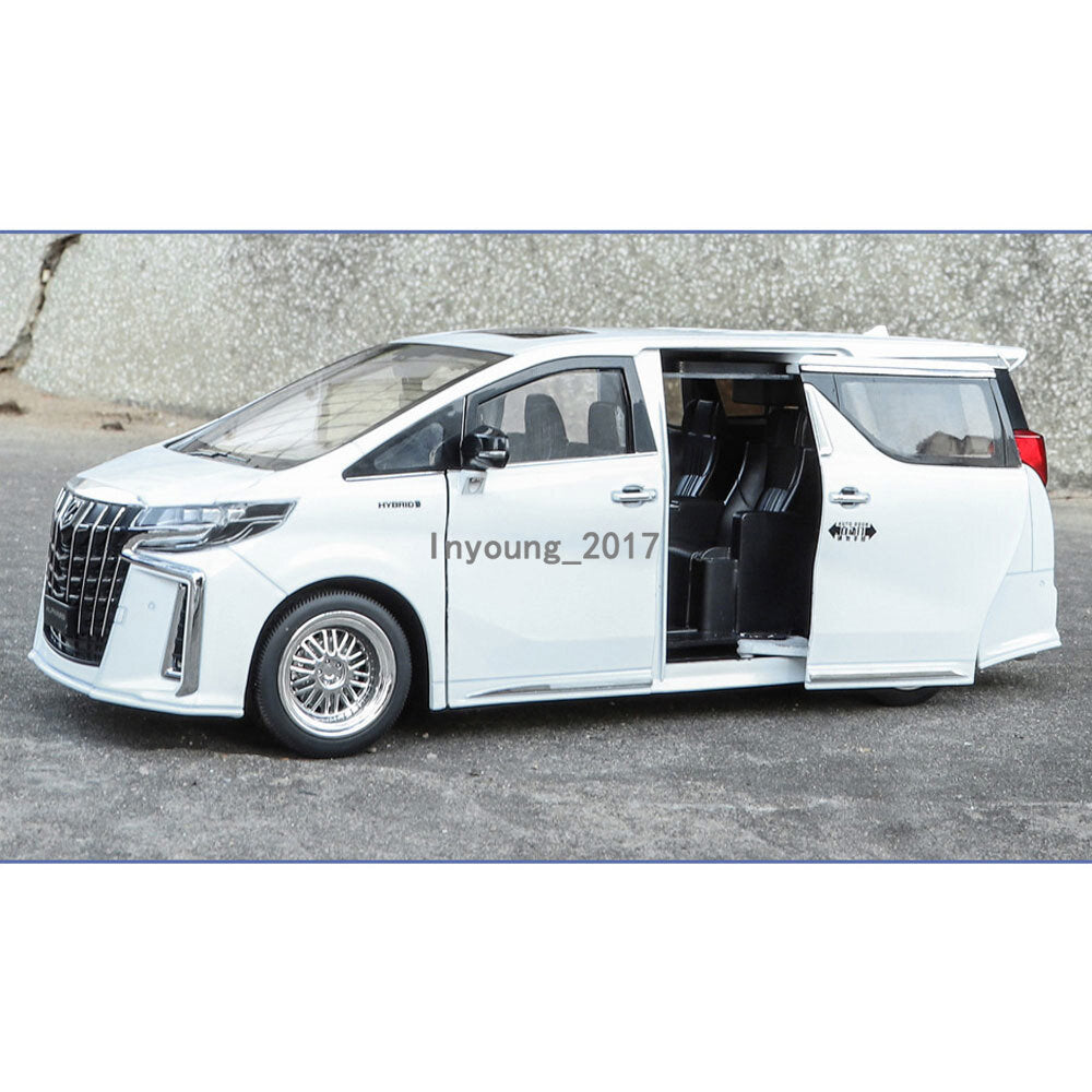 1/18 Alphard MPV Model Car Diecast Toy Vehicle Doors Open Light Sound Boys Toys