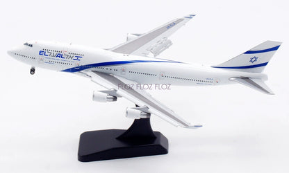 JC WINGS Israel Airlines for Boeing B747-400 4X-ELA Flaps down 1:400 plane Model