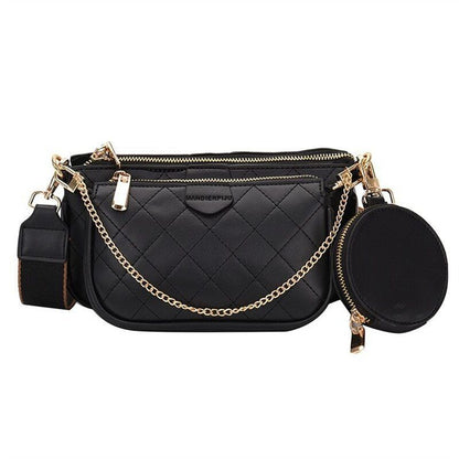 Leather Crossbody Bag Set Women Bags Chain Shoulder Bags Messenger Bags