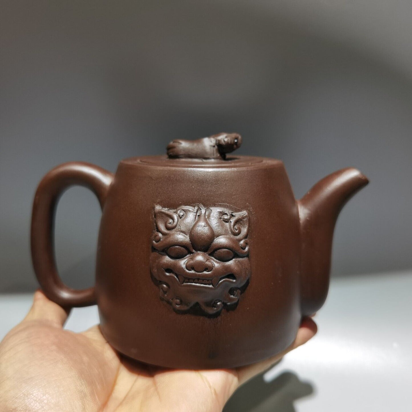 Chinese Yixing Purple Clay Teapot Tea Set Pot Zisha Ceramic Cute Decor Figurine