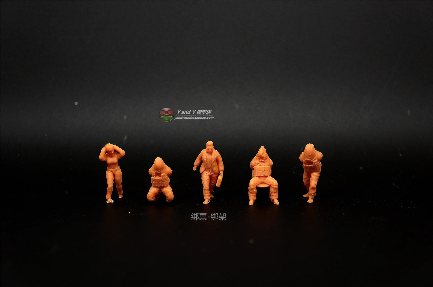 1/72 Resin Figure model Imprisonment soldiers 5pc High-precision 3D Soldiers