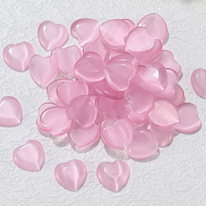 Nail Art Decals 20-100Pcs 3D Heart Charms Clear Acrylic DIY Manicure Accessories