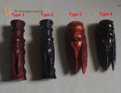 Ebony Wood Rosewood Carved Cicada Wooden Gift Art Sculpture Pendant Decor