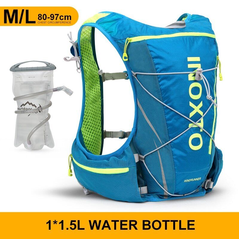 Running Backpack 8L Backpack Hiking Marathon Hydrating Bag 500ml Water Bottle