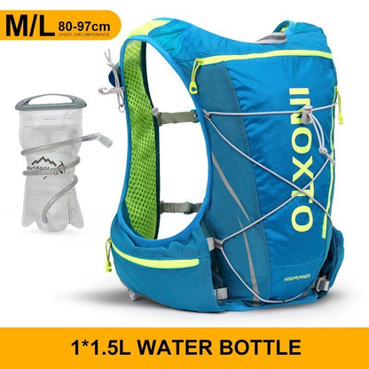 Running Backpack 8L Backpack Hiking Marathon Hydrating Bag 500ml Water Bottle