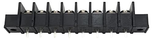10 Pack 8 Position Terminal Barrier Strip w\ Mounting Ears, 3.75"x0.64"x0.70"