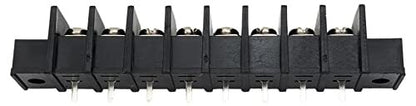 10 Pack 8 Position Terminal Barrier Strip w\ Mounting Ears, 3.75"x0.64"x0.70"