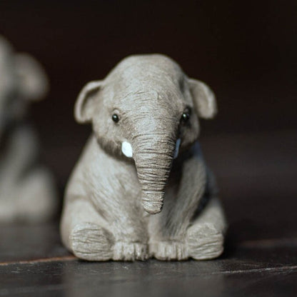 Elephant Statue Small Table Decoration Yixing Purple Sand Purple Clay Tea Pet