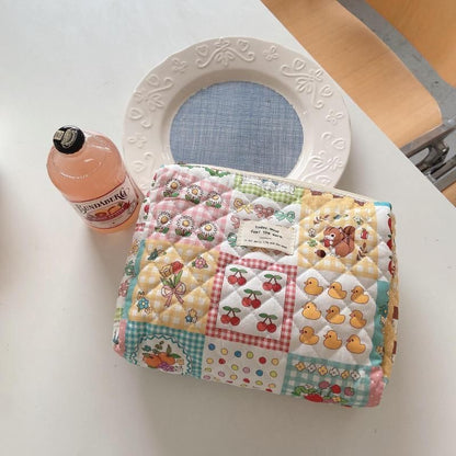 Floral Makeup Bag Multifunctional Cosmetic Pouch Large Travel Toiletry Bags Case