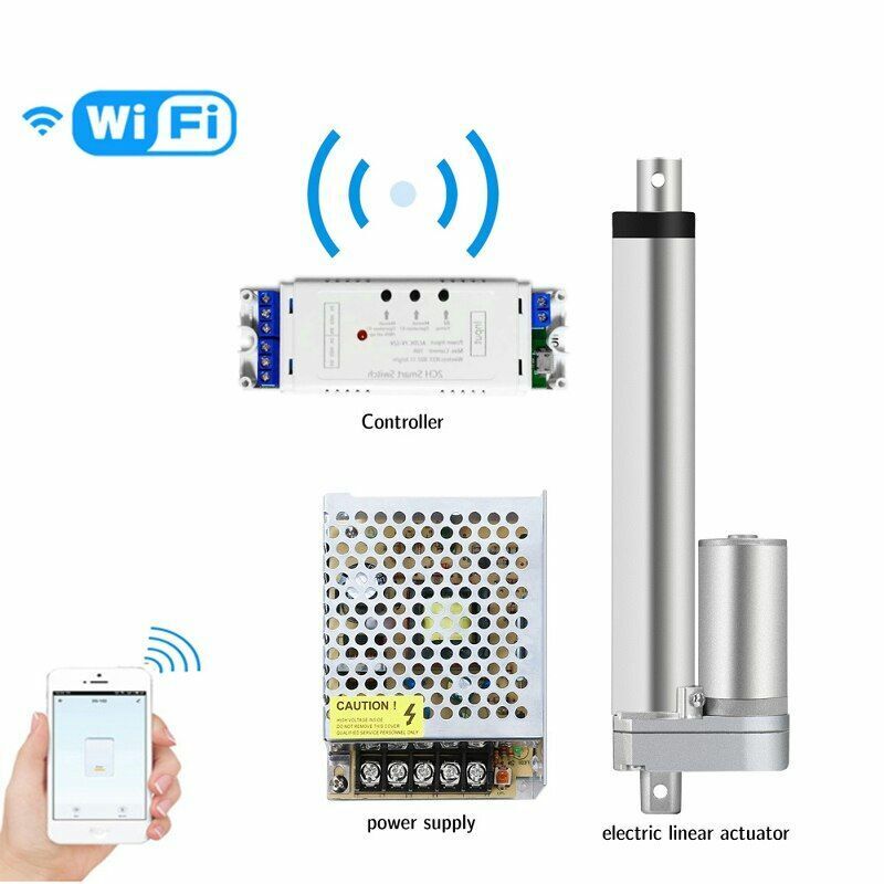 Linear Actuator WIFI Controller 12V Power Supply Metal Gear Electric Motor 2Inch