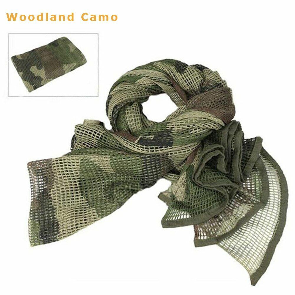190*90 cm Cotton Scarf Mesh Sniper Airsoft Face Mask Camping Bandana Camouflage