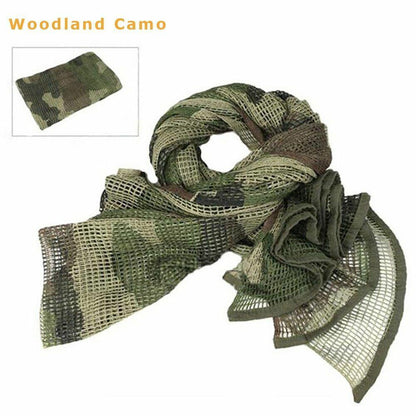 190*90 cm Cotton Scarf Mesh Sniper Airsoft Face Mask Camping Bandana Camouflage