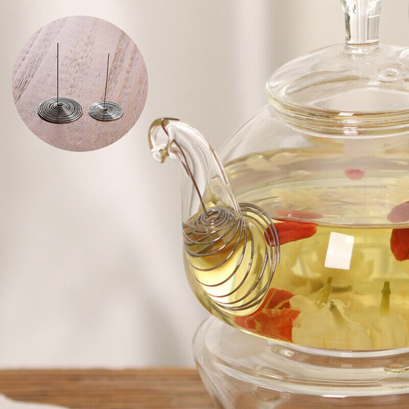 3pcs Durable Stainless Steel Tea Infuser Nozzle Spring Strainer Teapot Filter