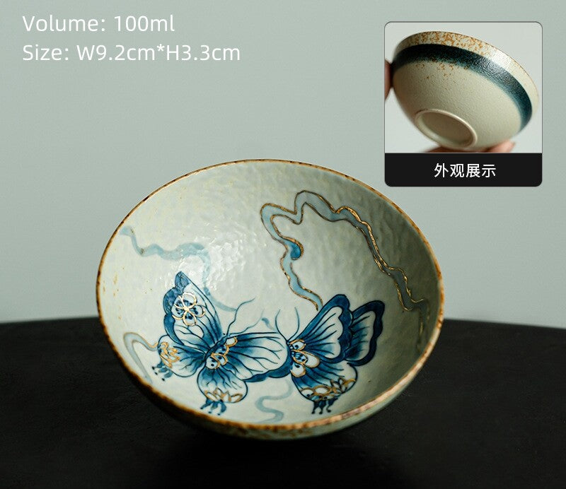 16pcs/lot Ceramic Tea Set Handpainted Craft Tea Pot Cups Pitcher Tureen Holder