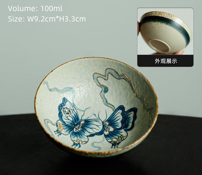 16pcs/lot Ceramic Tea Set Handpainted Craft Tea Pot Cups Pitcher Tureen Holder